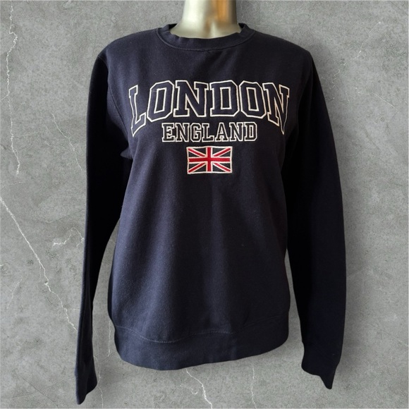 ✅Adult London England Embroidered Navy Sweatshirt - Picture 2 of 13
